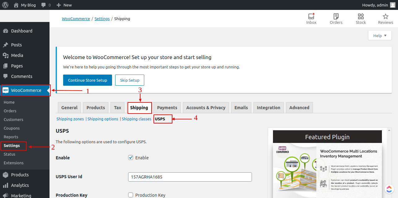 WooCommerce Shipping Pro USPS Settings