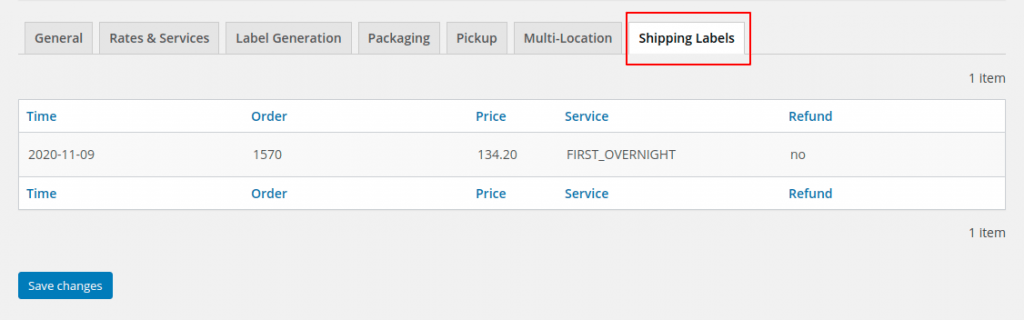 WooCommerce FedEx Shipping Lable