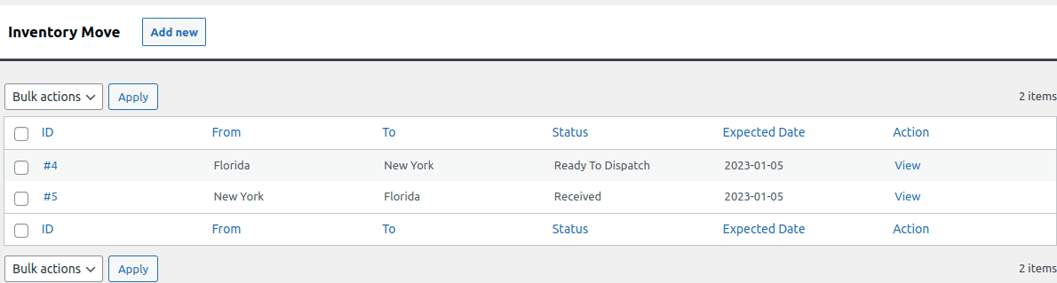 WooCommerce StockUpp Inventory Move
