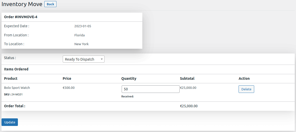 WooCommerce StockUpp Inventory Move