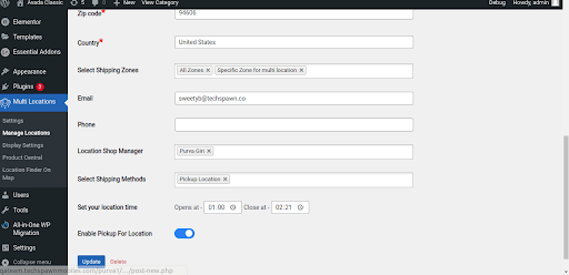 WooCommerce Multi Location shop manager