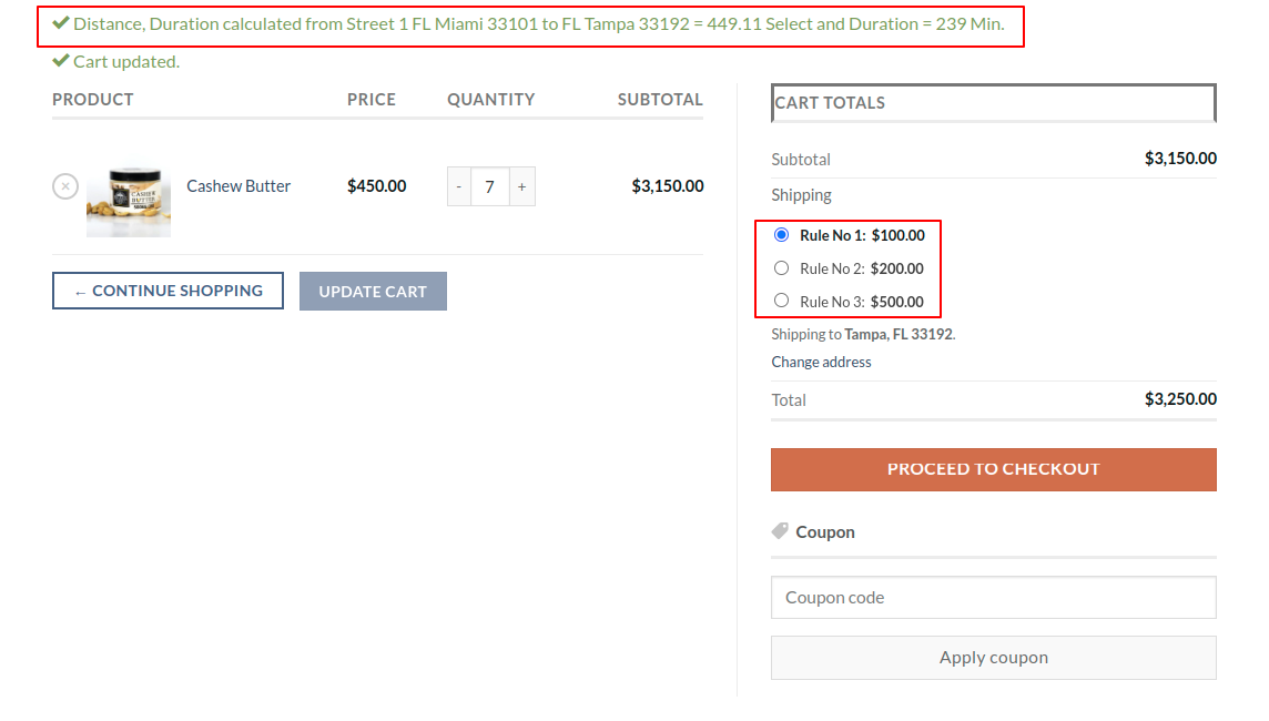Distance Rate Shipping General Tab