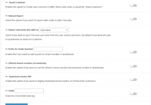 Quickbooks Connector Basic Settings