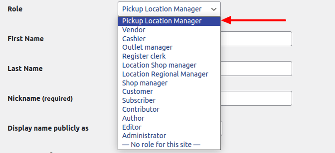 Local Pickup Manager Notification