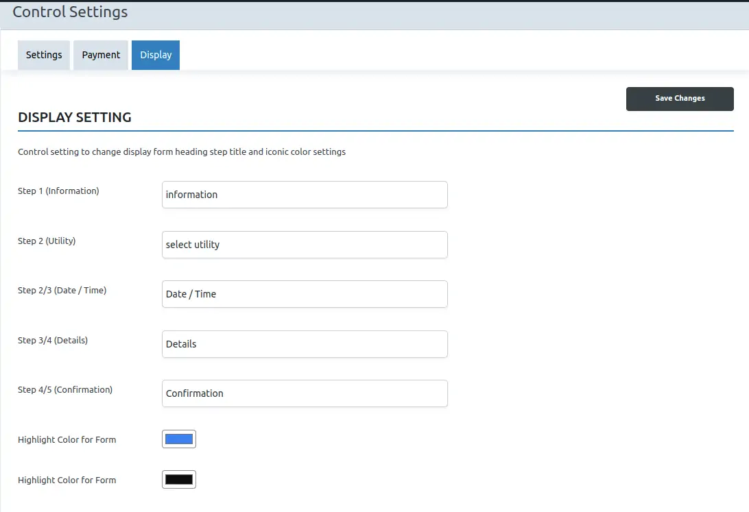 BookUpp WordPress Booking System Settings