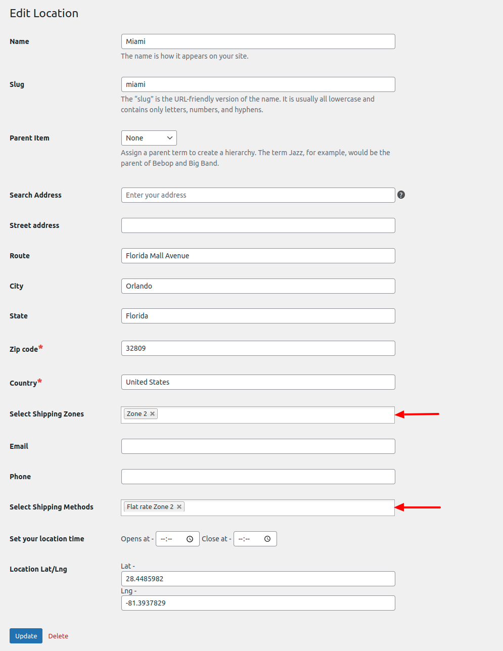 Multi Locations Shipping Instances