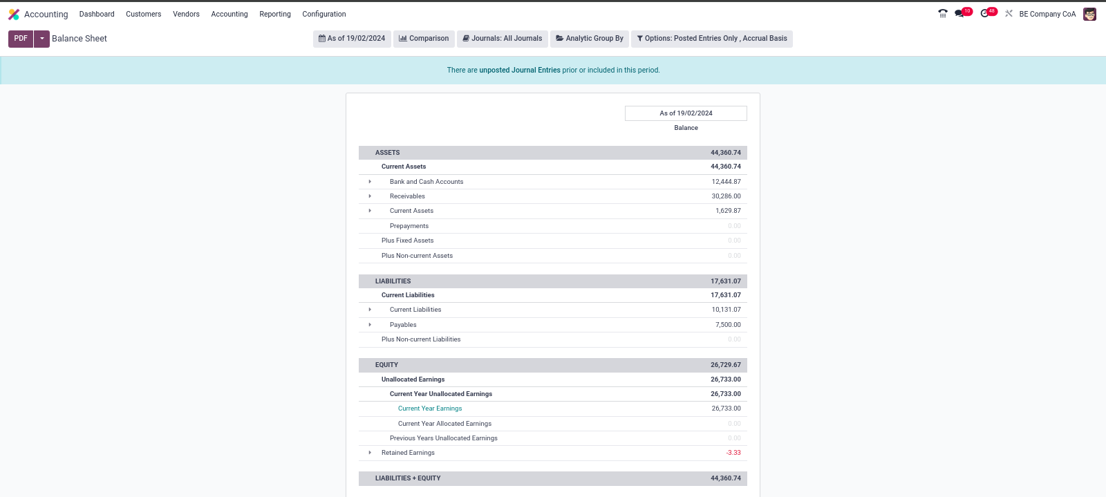 Odoo 17 Accounting_Balance sheet report