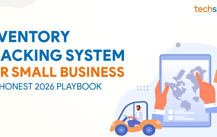 Inventory tracking system for small business dashboard on laptop and mobile with stock counts and reorder alerts