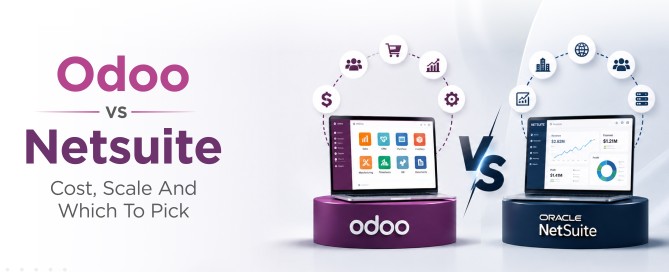 Odoo vs NetSuite ERP comparison of cost, scale, implementation time and best-fit business size